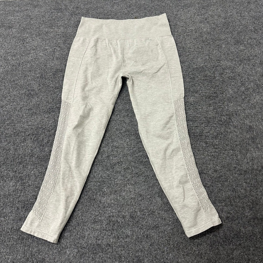 Fabletics Leggings Womens Size S Gray Mesh Panel Seamless High Waist Athletic